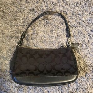 Small Black Coach Monogram Shoulder Bag - Used
